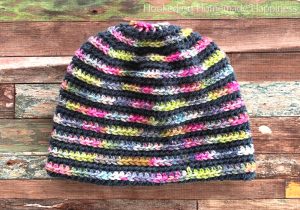City Lights Beanie Crochet Pattern - The City Lights Beanie Crochet Pattern uses one of my favorite stitch techniques, HDC in the 3rd loop.