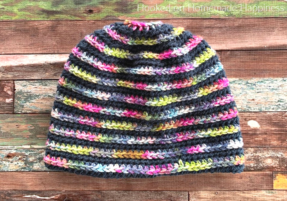City Lights Beanie Crochet Pattern - The City Lights Beanie Crochet Pattern uses one of my favorite stitch techniques, HDC in the 3rd loop.