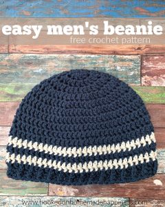 Easy Men's Beanie Crochet Pattern (CAL for a Cause) - Hooked on ...
