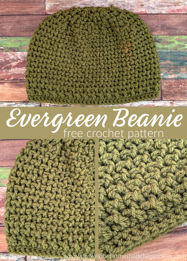 Evergreen Beanie Crochet Pattern - The Evergreen Beanie Crochet Pattern uses front post double crochet and back post double crochet to create this fun texture!