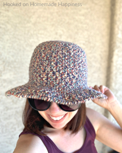 August Sun Hat Crochet Pattern - The August Sun Hat Crochet Pattern is the perfect summer hat! It has a tight stitch and offers full coverage from the sun. I used acrylic for this sample, but cotton would work even better!