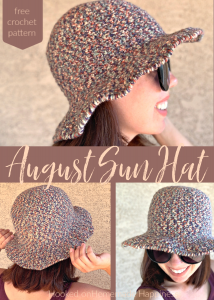 August Sun Hat Crochet Pattern - The August Sun Hat Crochet Pattern is the perfect summer hat! It has a tight stitch and offers full coverage from the sun. I used acrylic for this sample, but cotton would work even better!
