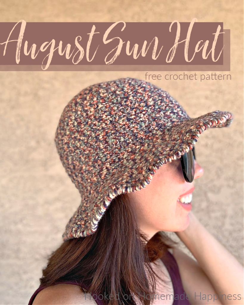 August Sun Hat Crochet Pattern - The August Sun Hat Crochet Pattern is the perfect summer hat! It has a tight stitch and offers full coverage from the sun. I used acrylic for this sample, but cotton would work even better!