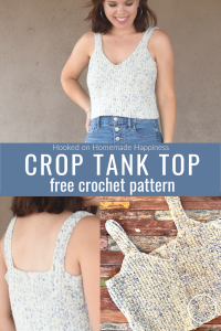 Crop Tank Top Crochet Pattern - The Crop Tank Top Crochet Pattern is made as one entire piece with very little sewing! Making (almost) no sew garments is my new favorite thing and this one fits right in.