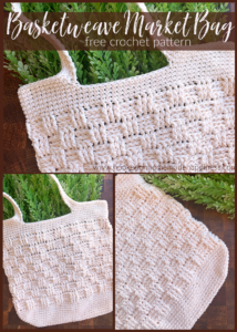 Basketweave Market Bag Crochet Pattern - The Basketweave Market Bag Crochet Pattern uses one of my favorite stitches... the Basketweave Stitch! I've used it in so many designs. It always makes for such beautiful textures.