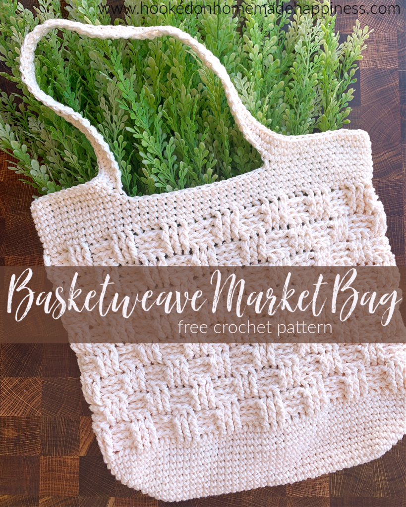 Basketweave Market Bag Crochet Pattern -  The Basketweave Market Bag Crochet Pattern uses one of my favorite stitches... the Basketweave Stitch! I've used it in so many designs. It always makes for such beautiful textures. 