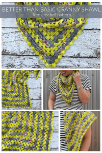 Better than Basic Granny Shawl Crochet Pattern - The Better than Basic Granny Shawl Crochet Pattern is your classic granny stripe shawl made modern and fun!