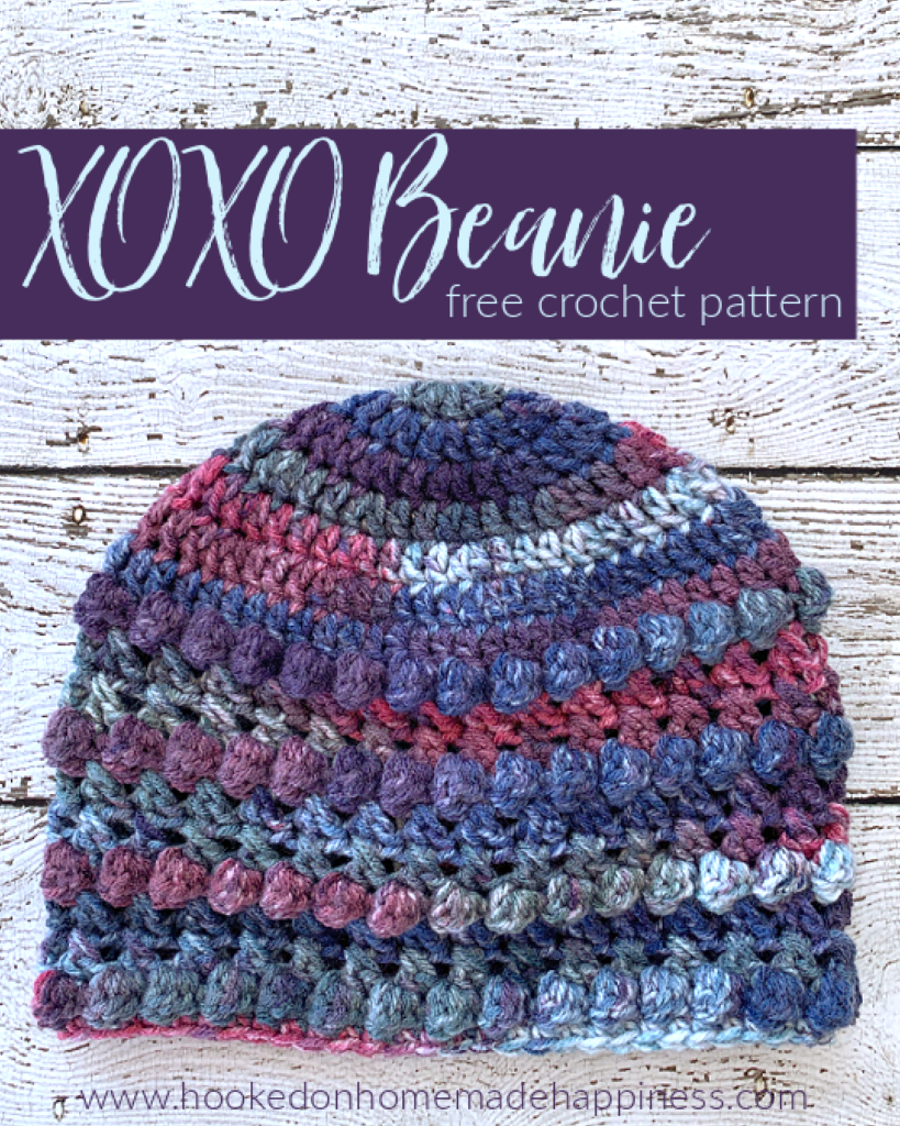 XOXO Beanie Crochet Pattern - The XOXO Beanie Crochet Pattern is a quick and cute beanie with some fun textures!