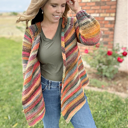 Easy All Double Crochet Cardigan Crochet Pattern