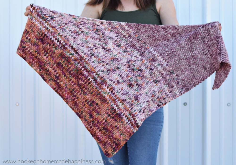 Finally Fall Shawl Crochet Pattern - The Finally Fall Shawl Crochet Pattern uses one of my favorite stitches, the moss stitch. It creates such a gorgeous texture, especially as an asymmetrical shawl.