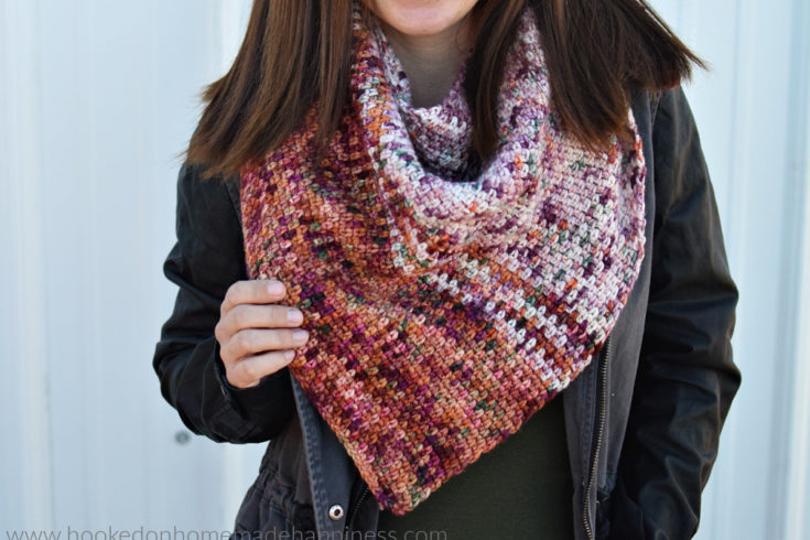 Finally Fall Shawl Crochet Pattern - The Finally Fall Shawl Crochet Pattern uses one of my favorite stitches, the moss stitch. It creates such a gorgeous texture, especially as an asymmetrical shawl.