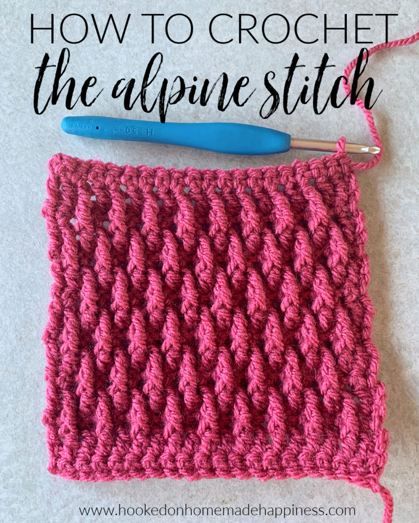 How to Crochet the Alpine Stitch - In this photo tutorial I am going to show you How to Crochet the Alpine Stitch! I love this textured stitch and the design it creates. 