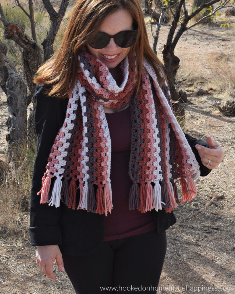 Granny Stripe Scarf Crochet Pattern - The Granny Stripe Scarf Crochet Pattern is super easy and it comes out in a super size - which I love!