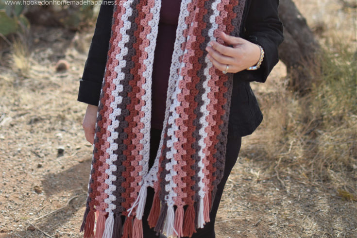 Granny Stripe Scarf Crochet Pattern - The Granny Stripe Scarf Crochet Pattern is super easy and it comes out in a super size - which I love!