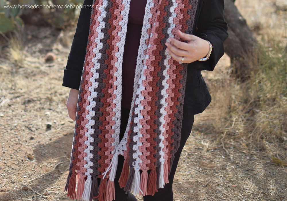 Granny Stripe Scarf Crochet Pattern - The Granny Stripe Scarf Crochet Pattern is super easy and it comes out in a super size - which I love!