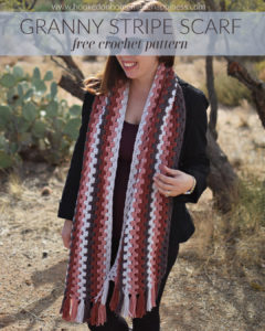 Granny Stripe Scarf Crochet Pattern - The Granny Stripe Scarf Crochet Pattern is super easy and it comes out in a super size - which I love!