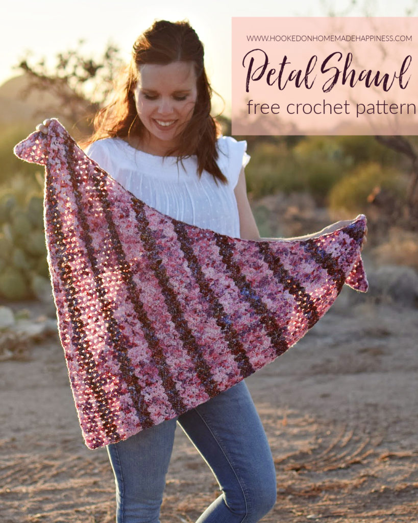 Petal Shawl Crochet Pattern - Hooked on Homemade Happiness