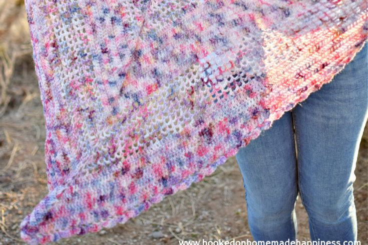 Romance Wrap Crochet Pattern - The Romance Wrap Crochet Pattern is the perfect lightweight wrap for spring and summer.