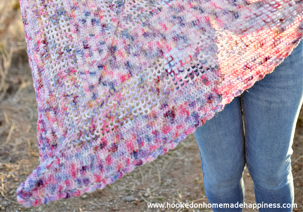 Romance Wrap Crochet Pattern - The Romance Wrap Crochet Pattern is the perfect lightweight wrap for spring and summer.