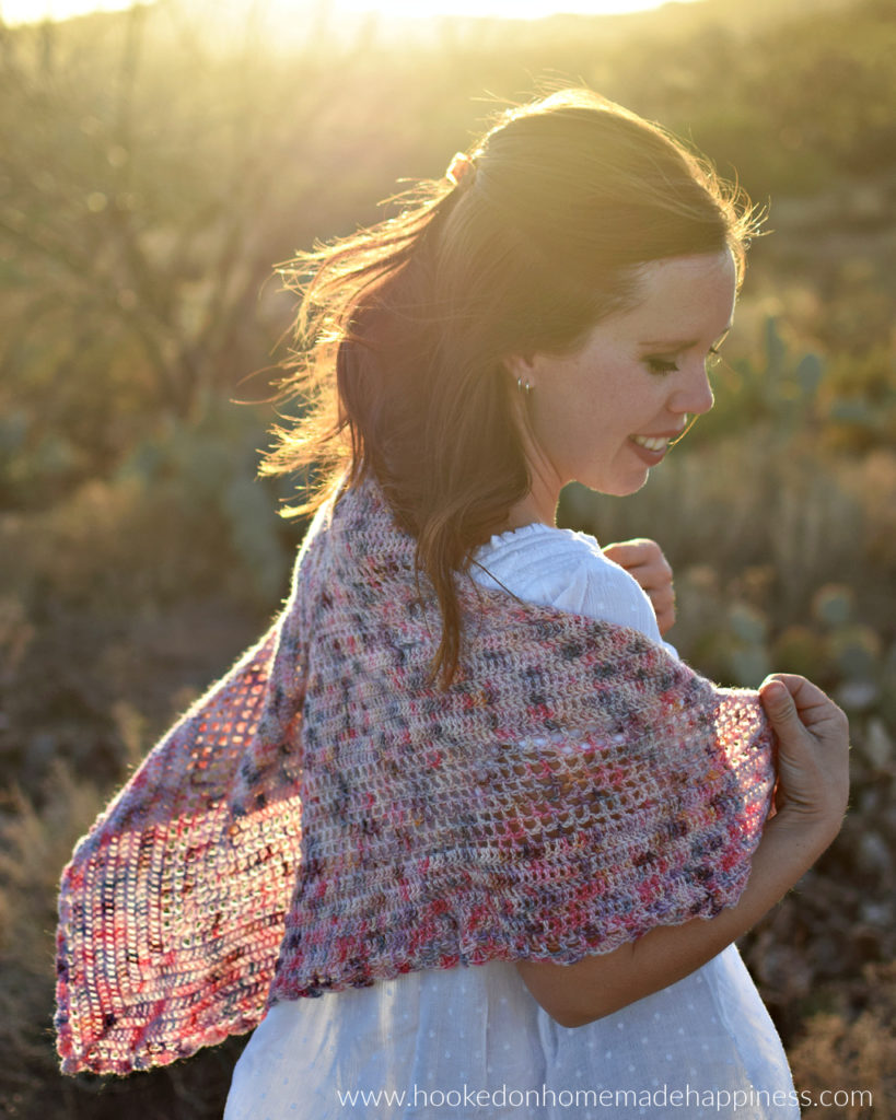 Romance Wrap Crochet Pattern - The Romance Wrap Crochet Pattern is the perfect lightweight wrap for spring and summer.