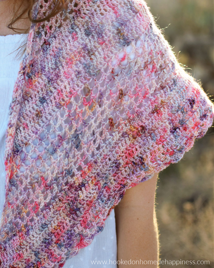 Romance Wrap Crochet Pattern - The Romance Wrap Crochet Pattern is the perfect lightweight wrap for spring and summer.