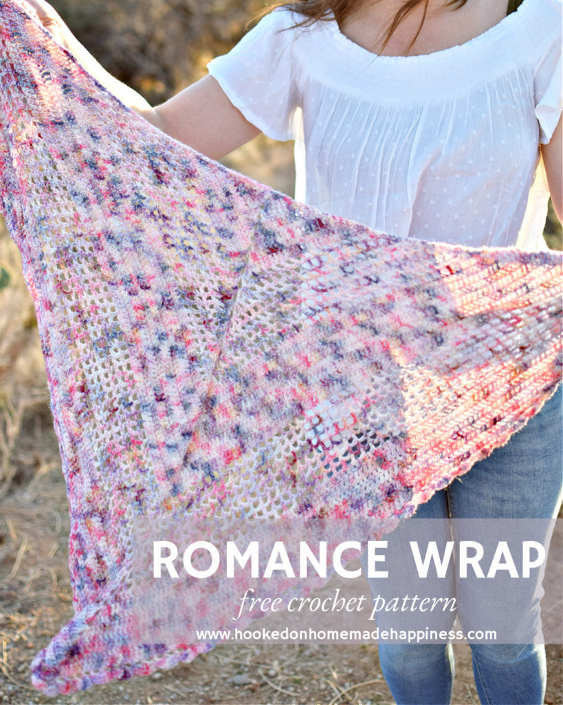Romance Wrap Crochet Pattern - The Romance Wrap Crochet Pattern is the perfect lightweight wrap for spring and summer. 