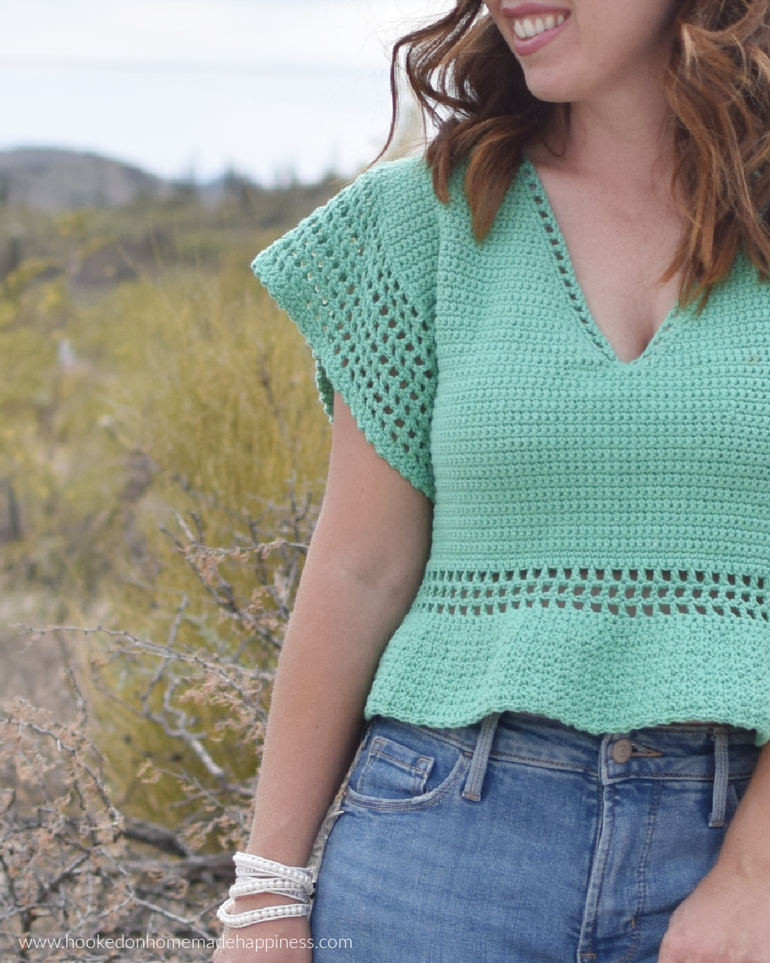 Garden Party Top Crochet Pattern - Hooked on Homemade Happiness