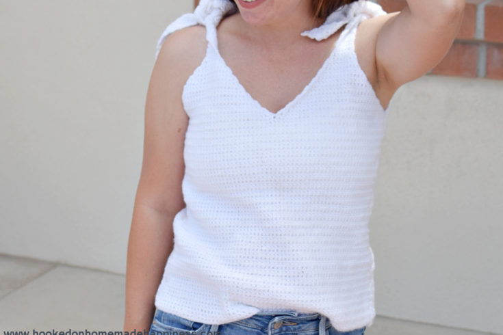 Better than Basic Tank Top Crochet Pattern - The Better Than Basic Tank Top Crochet Pattern is such a simple tank top pattern. It can easily be dressed up or down and can easily be adjusted. Sport weight yarn is used which makes it lightweight and perfect for summer.