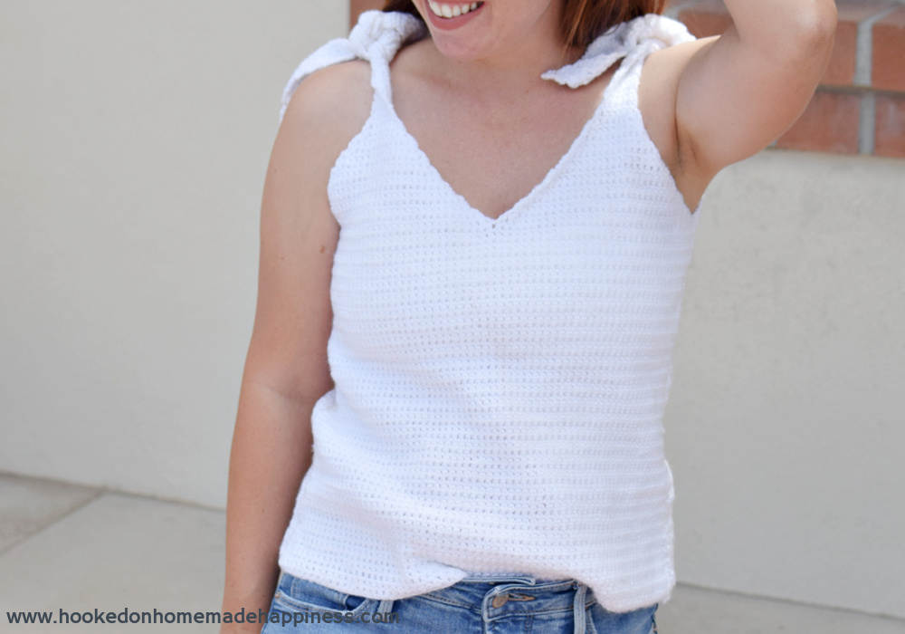 Better than Basic Tank Top Crochet Pattern - The Better Than Basic Tank Top Crochet Pattern is such a simple tank top pattern. It can easily be dressed up or down and can easily be adjusted. Sport weight yarn is used which makes it lightweight and perfect for summer.