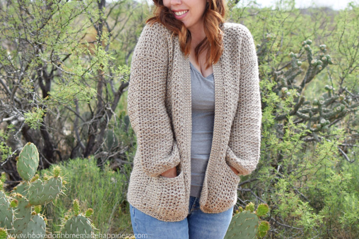 Catalina Cardigan Crochet Pattern - The Catalina Cardigan Crochet Pattern is a beginner level cardigan pattern. It's made as almost one piece and has very little sewing. I will have a video tutorial to help every step of the way!