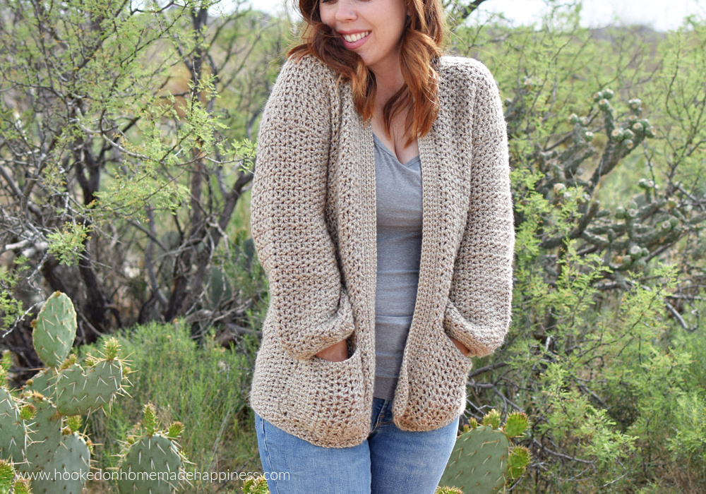 Catalina Cardigan Crochet Pattern - The Catalina Cardigan Crochet Pattern is a beginner level cardigan pattern. It's made as almost one piece and has very little sewing. I will have a video tutorial to help every step of the way!