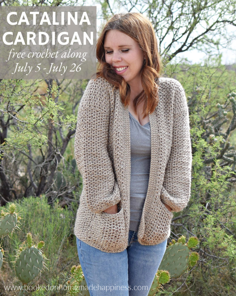 Catalina Cardigan Crochet Pattern - The Catalina Cardigan Crochet Pattern is a beginner level cardigan pattern. It's made as almost one piece and has very little sewing. I will have a video tutorial to help every step of the way!