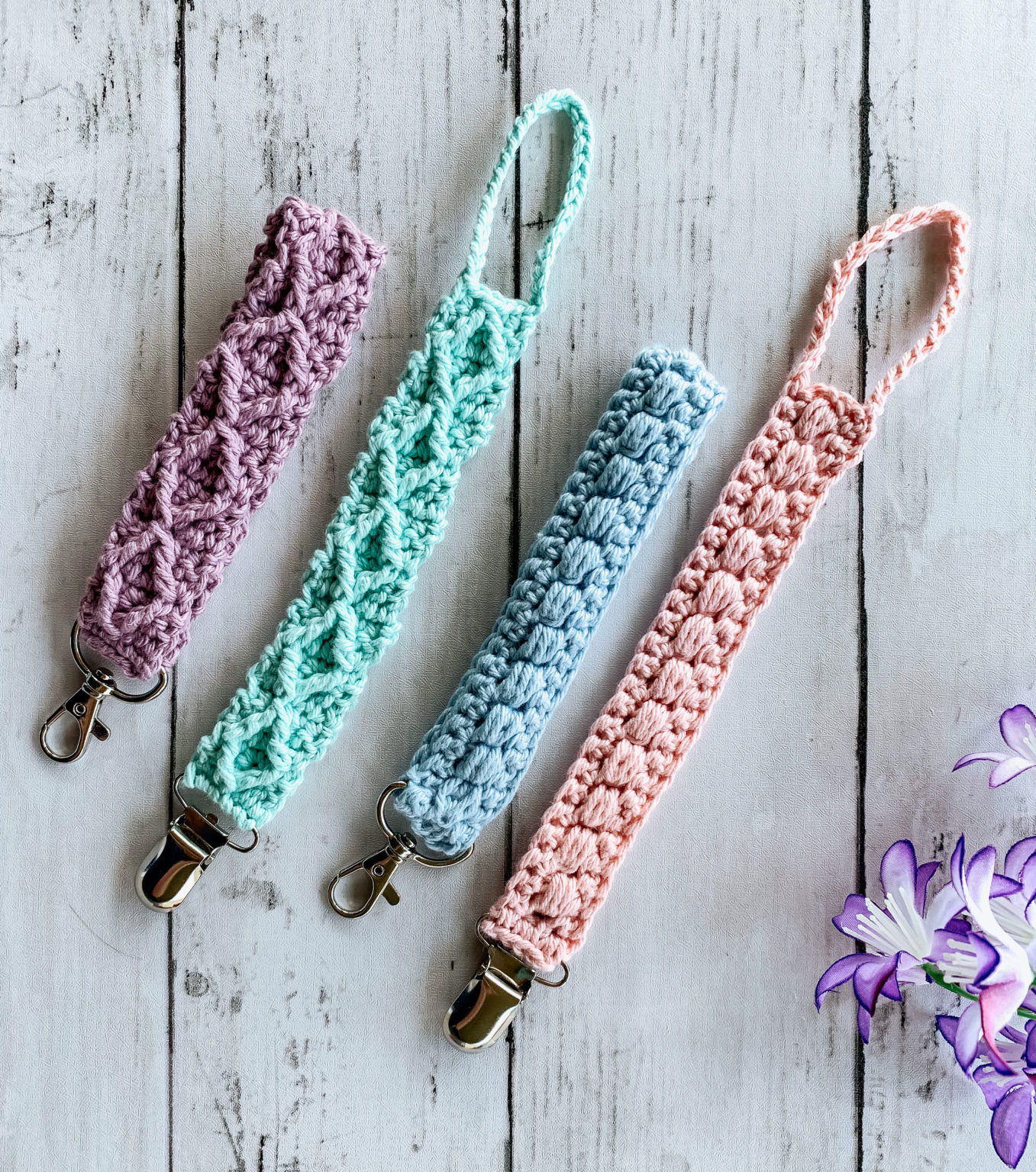 Garnet Bead Keychain Crochet Pattern by Violet Loops (Guest Designer