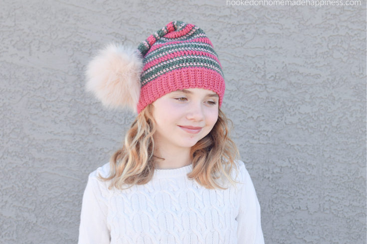 Easy Striped Elf Beanie FREE CROCHET PATTERN