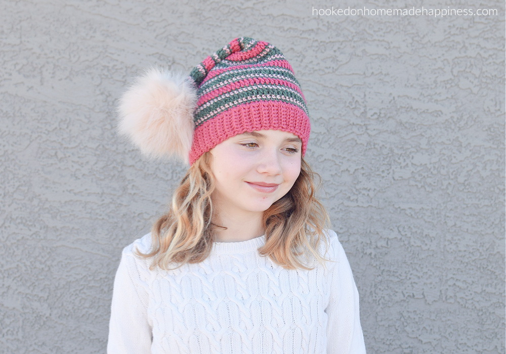 Easy Striped Elf Beanie FREE CROCHET PATTERN