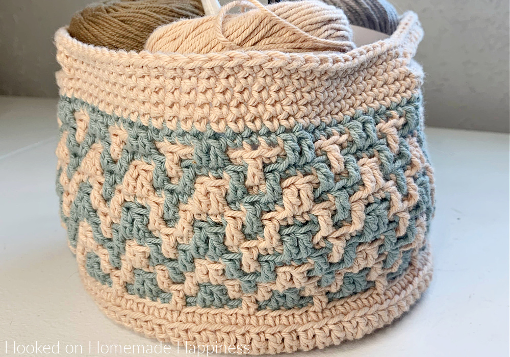 Mosaic Crochet Basket Pattern - FREE CROCHET PATTERN