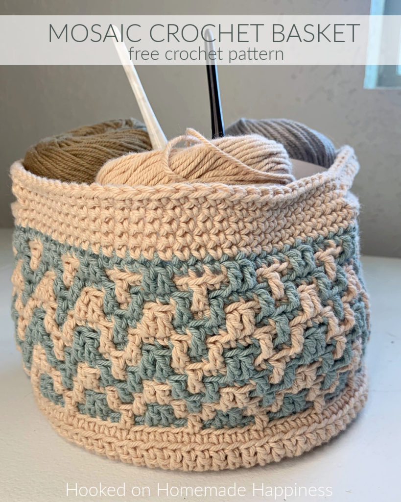 Mosaic Crochet Basket Pattern - FREE CROCHET PATTERN