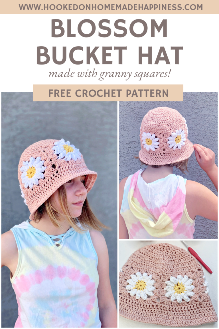 Blossom Bucket Hat Crochet Pattern Hooked on Homemade Happiness