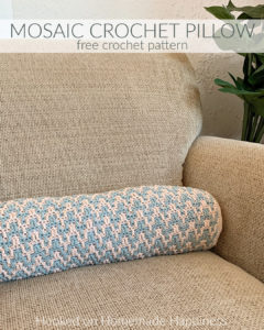 Mosaic Crochet Pillow Pattern - The Mosaic Crochet Pillow Pattern has a fun cylinder shape. It's easily made with one rectangle and two circles.