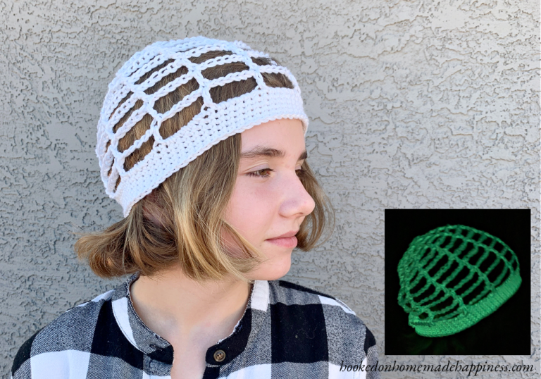 Glow-in-the-Dark Spiderweb Hat Crochet Pattern