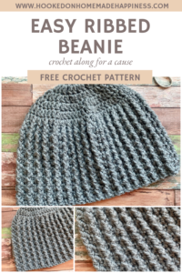Easy Ribbed Beanie Crochet Pattern - The Easy Ribbed Beanie Crochet Pattern uses a simple beanie method and is quick to work up. I love that this design uses a basic, top-down method with no sewing or difficult increases.
