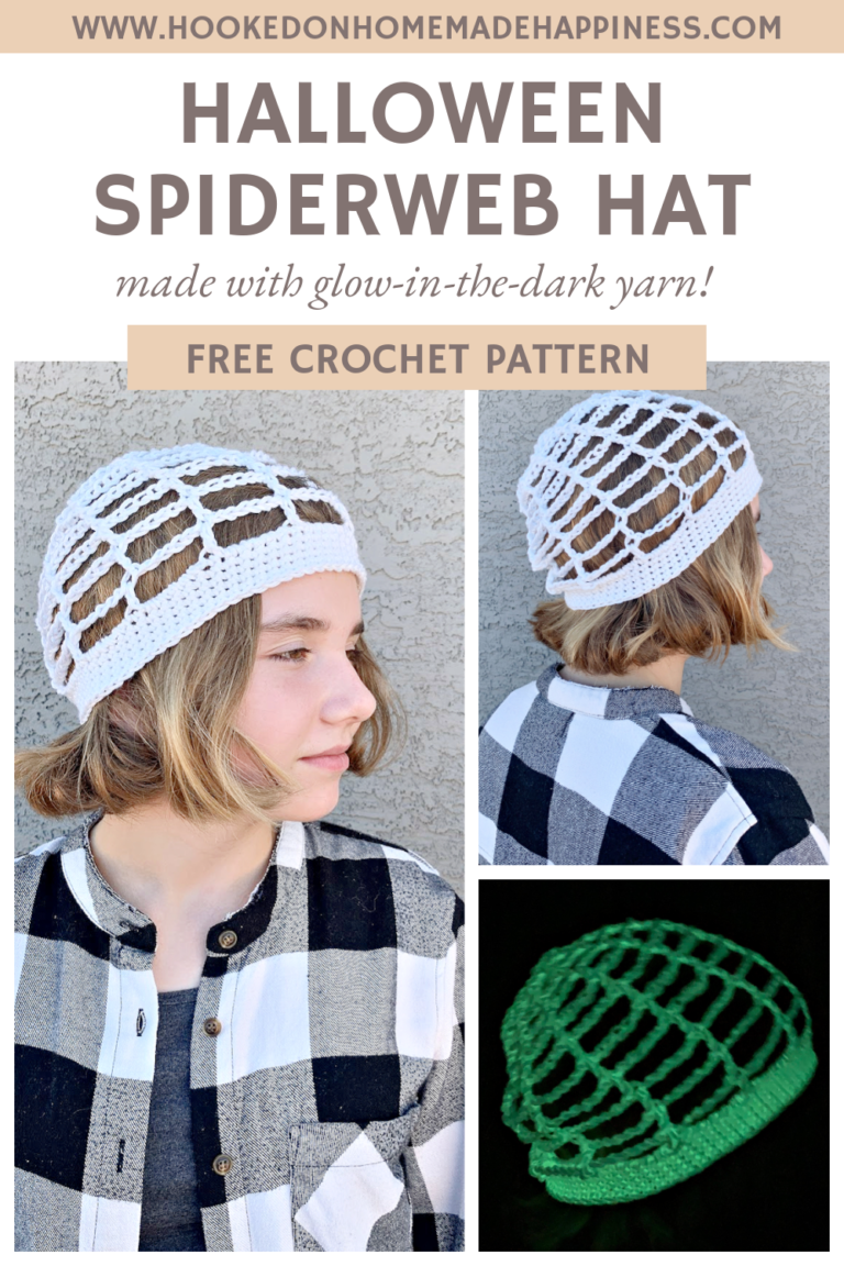 GlowintheDark Spiderweb Hat Crochet Pattern Hooked on Homemade Happiness