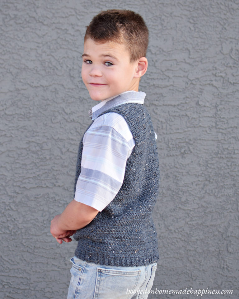 Kid's Sweater Vest Crochet Pattern Hooked on Homemade Happiness