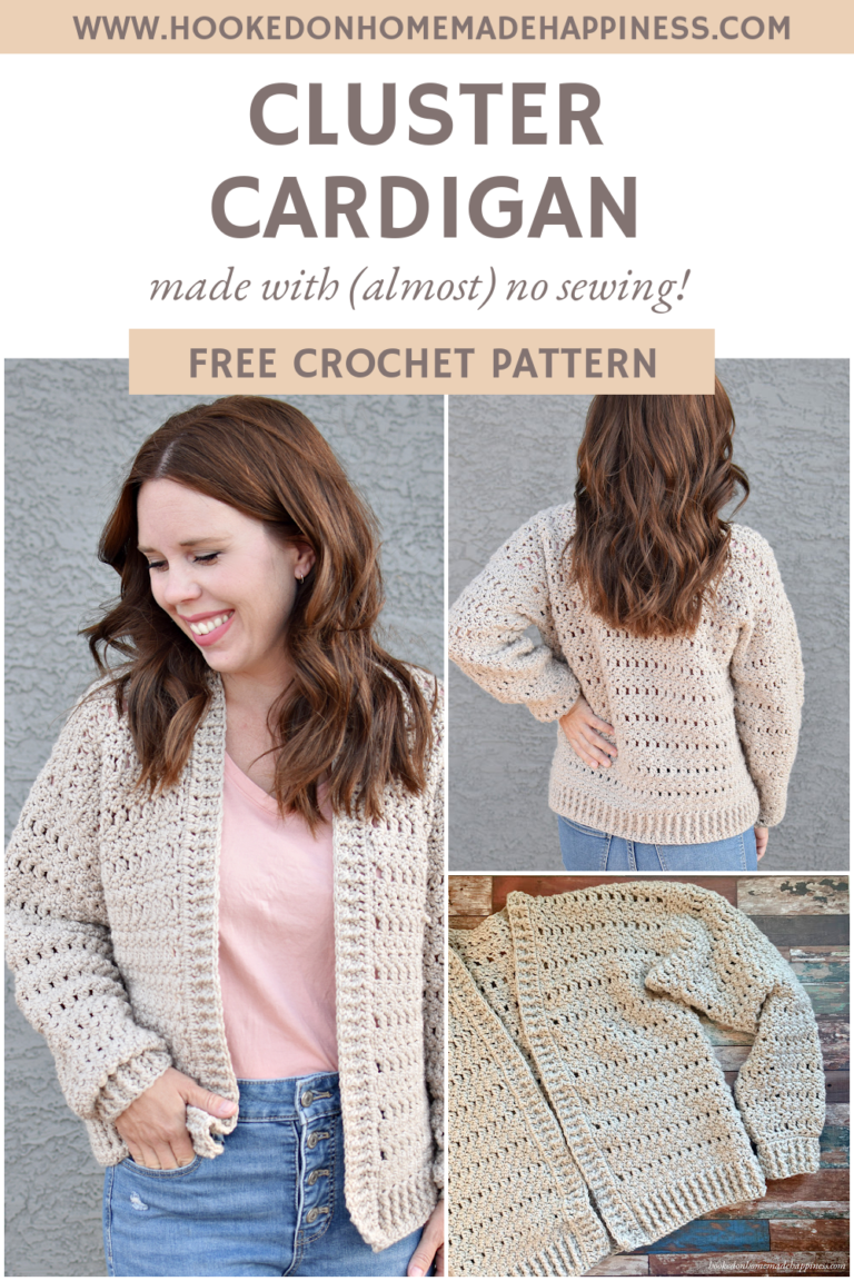 Cluster Cardigan Crochet Pattern - Hooked on Homemade Happiness