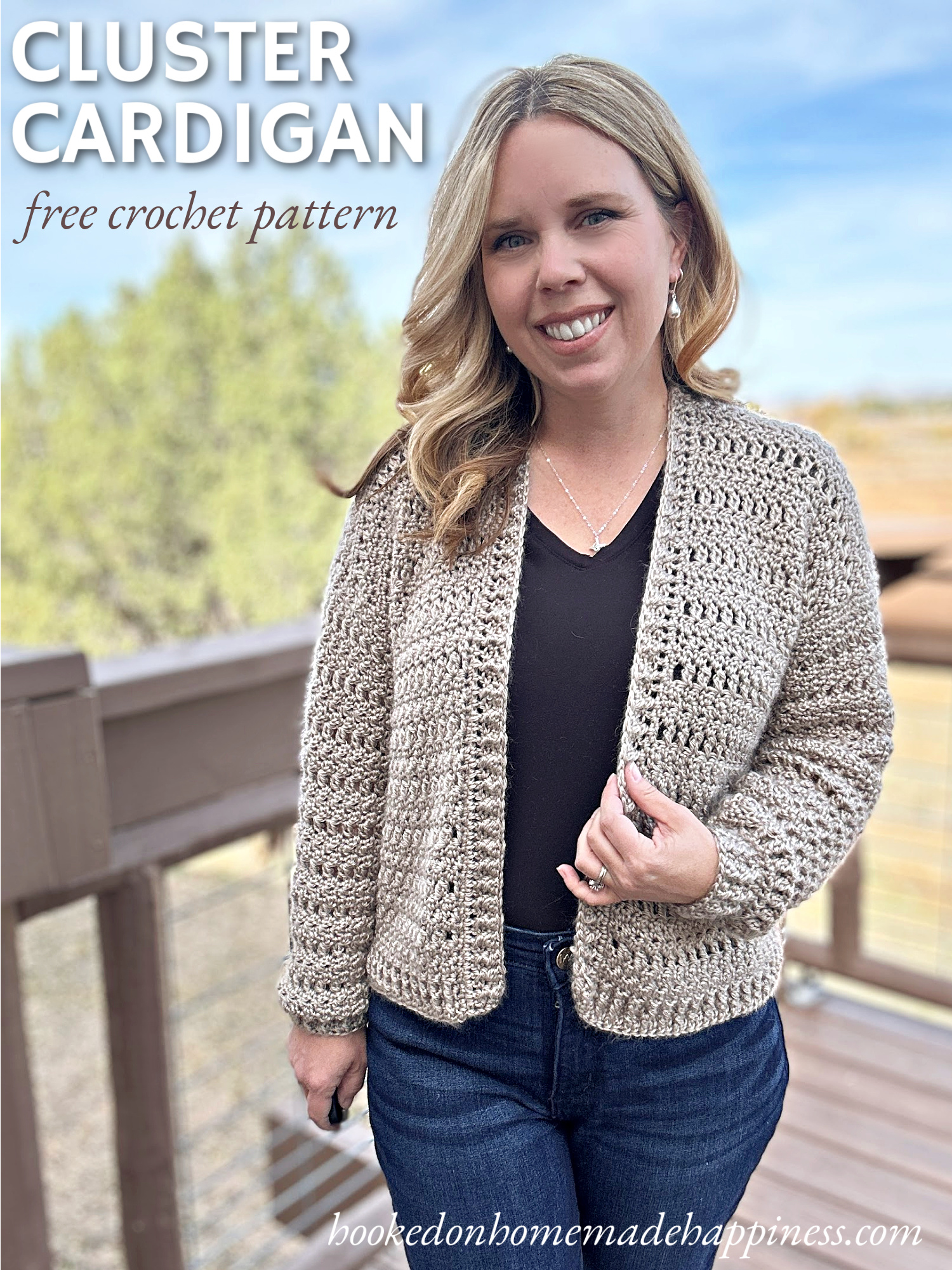 Cluster Cardigan Crochet Pattern - Hooked on Homemade Happiness