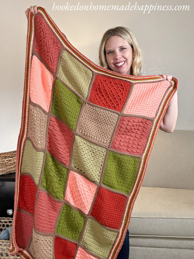 Stitch Sampler Scrapghan Blanket Crochet Pattern