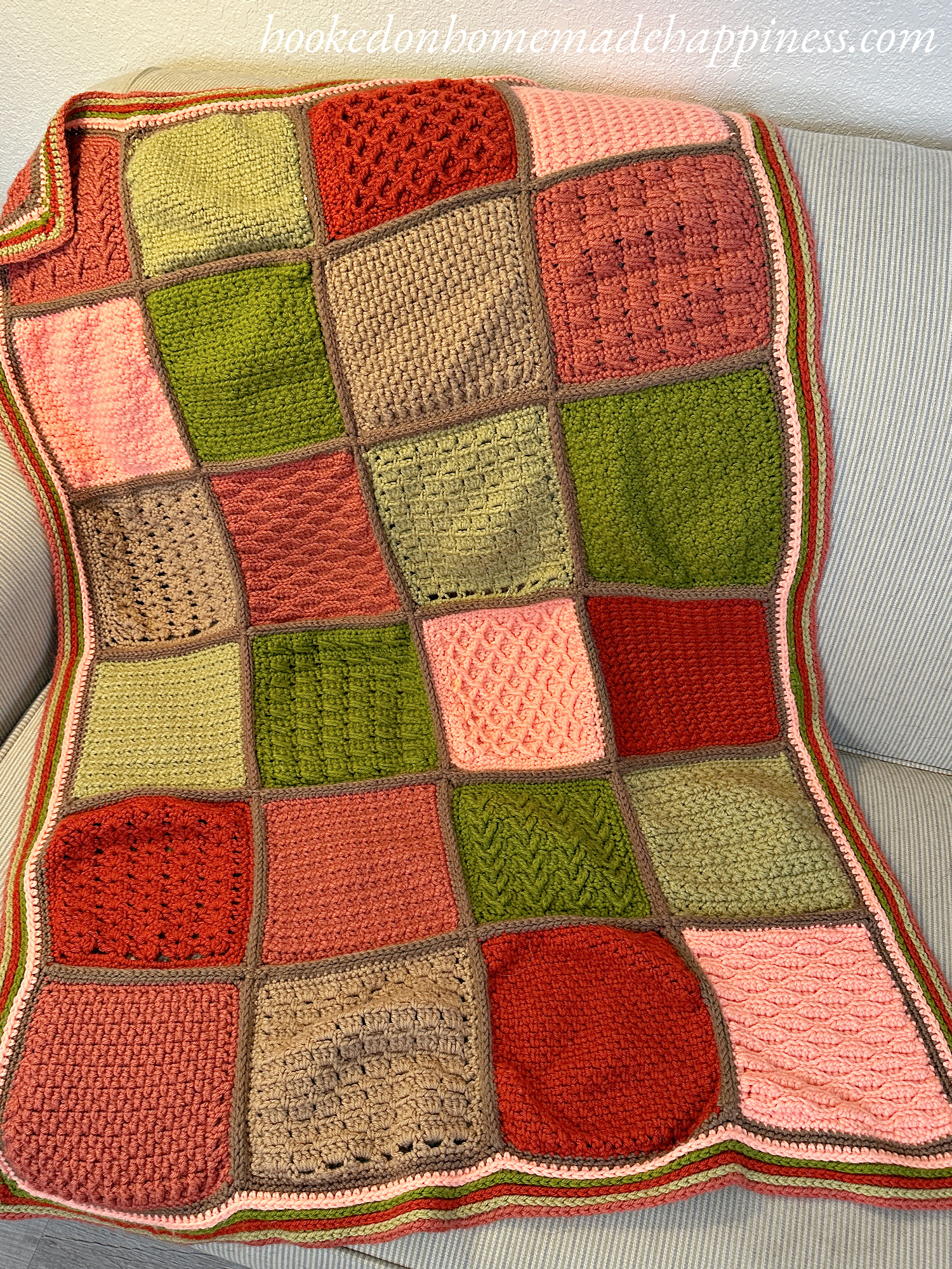 Stitch Sampler Scrapghan Blanket Crochet Pattern