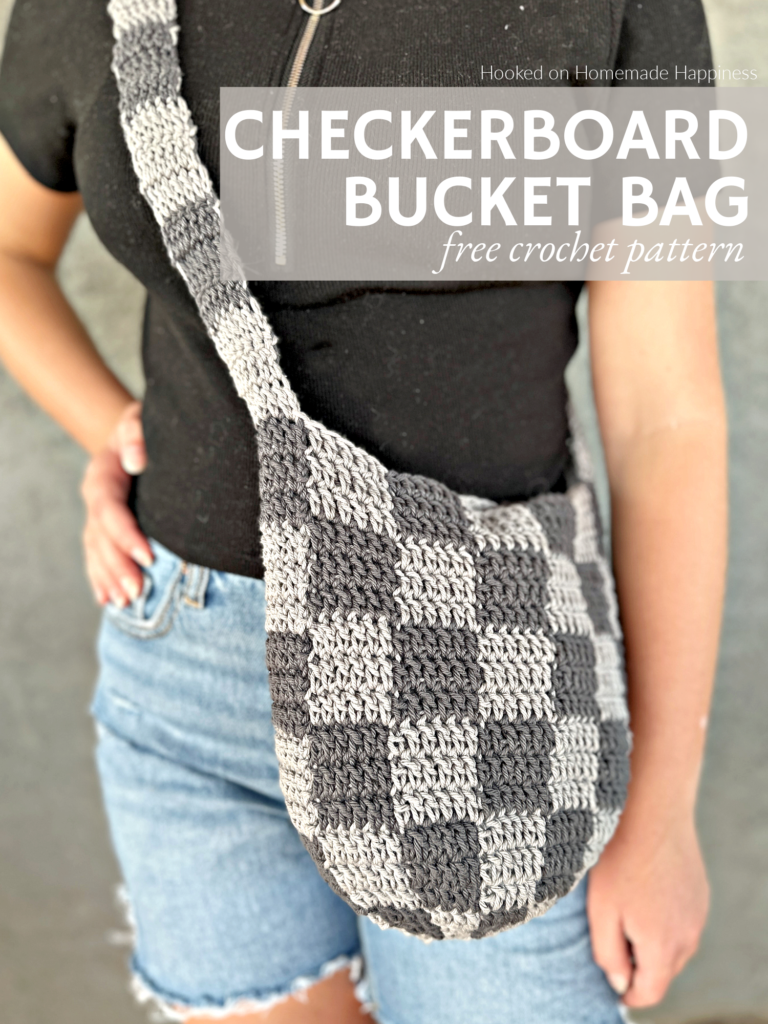 Trendy crochet checkered bag tutorial 