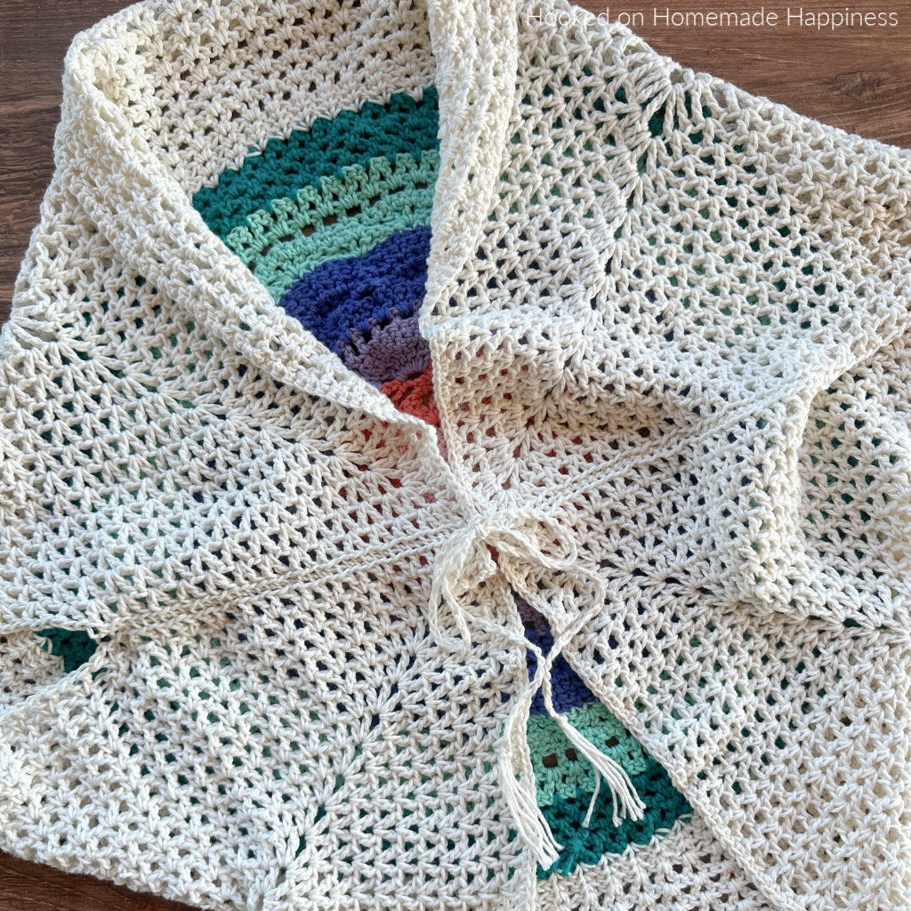 Mandala Summer Bolero Crochet Pattern - The Mandala Summer Bolero Crochet Pattern is a lightweight cocoon style cardigan that is perfect for summer! There is a full video tutorial included.