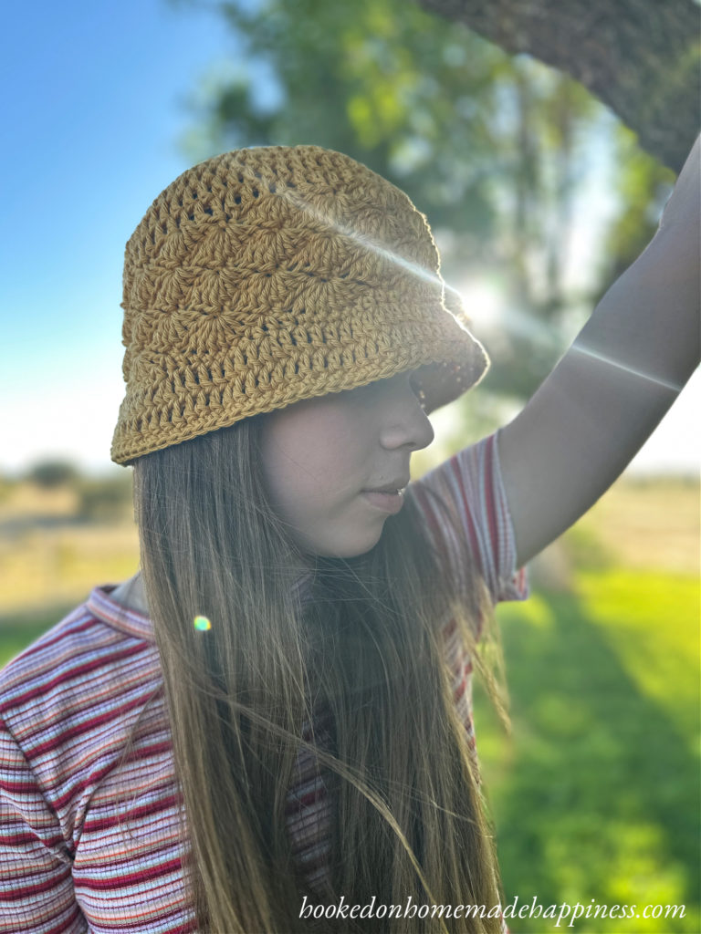 Shell Stitch Bucket Hat Crochet Pattern